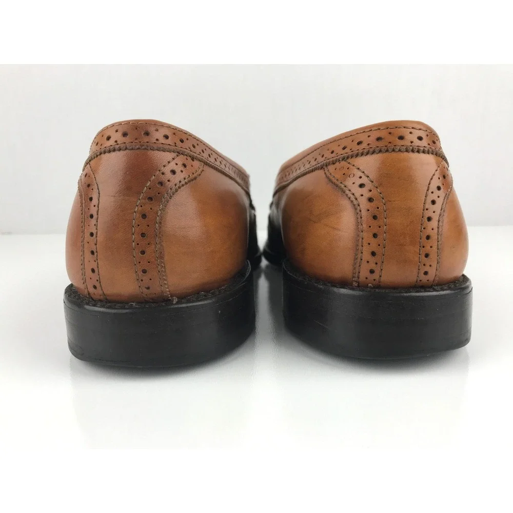 Allen Edmonds Bridgeton Loafers Mens Brown Leather‎ Tassel Kiltie Shoes 10 B